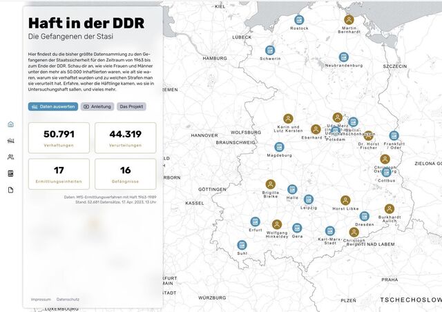 Website "Haft in der DDR"